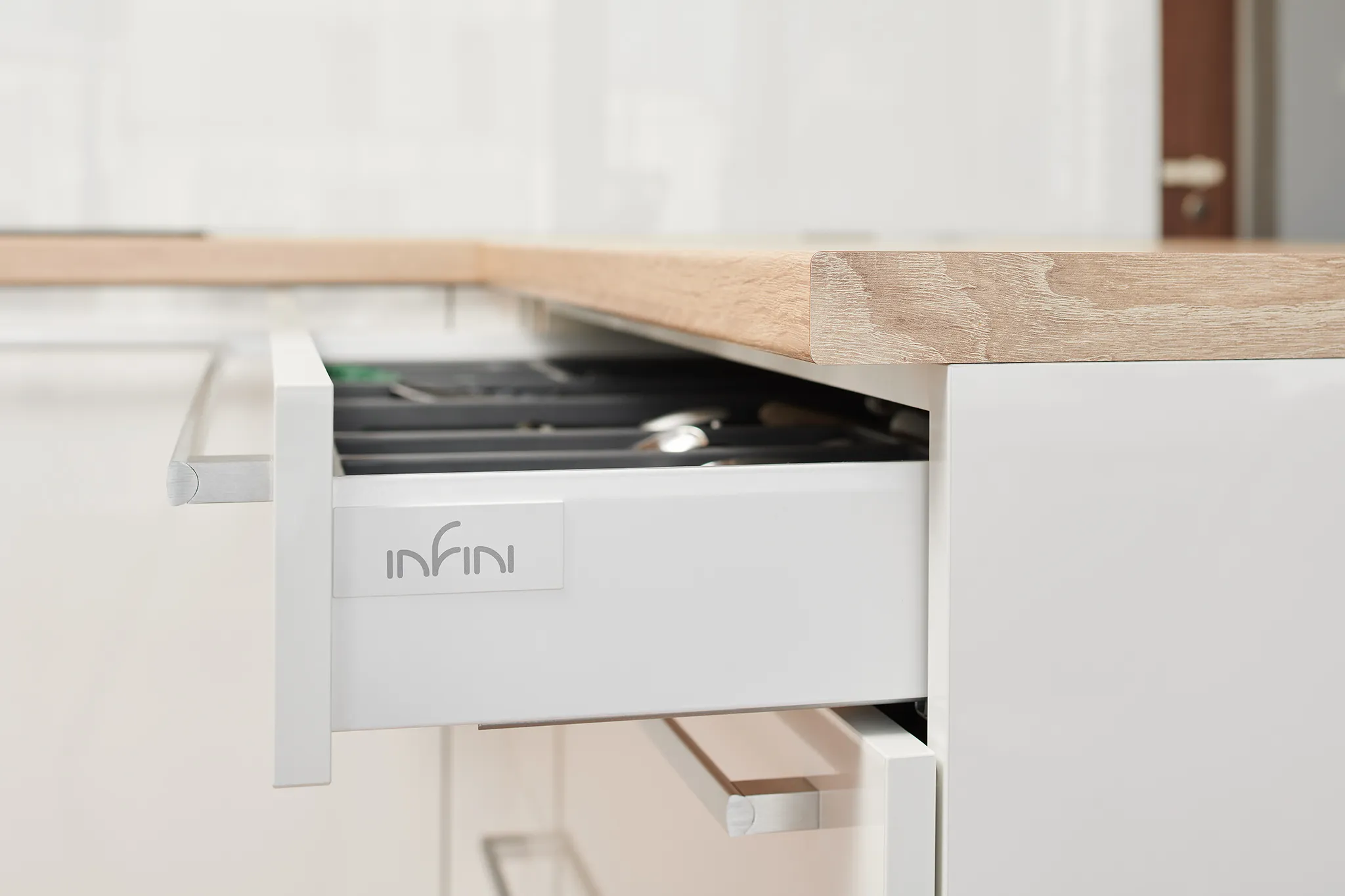 Detail kuchyně na míru z kuchyňského studia v Brně